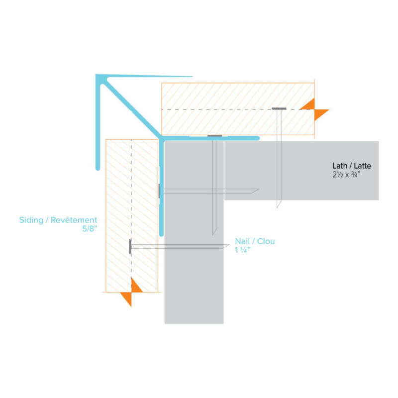 V124 BOLD Exterior corner trim for 3/4” lap Hardieplank