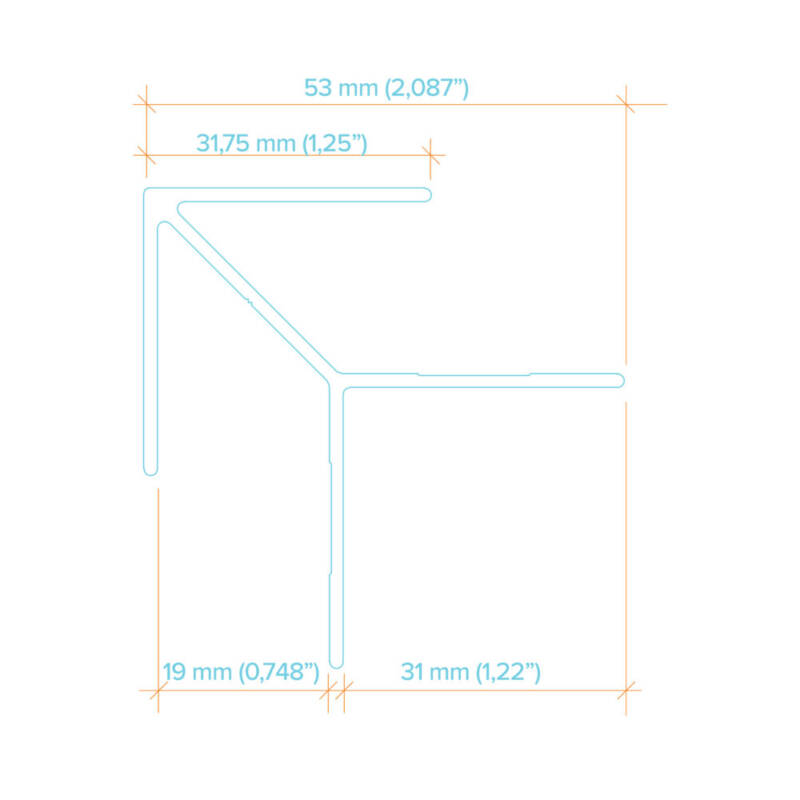 V124 BOLD Exterior corner trim for 3/4” lap Hardieplank