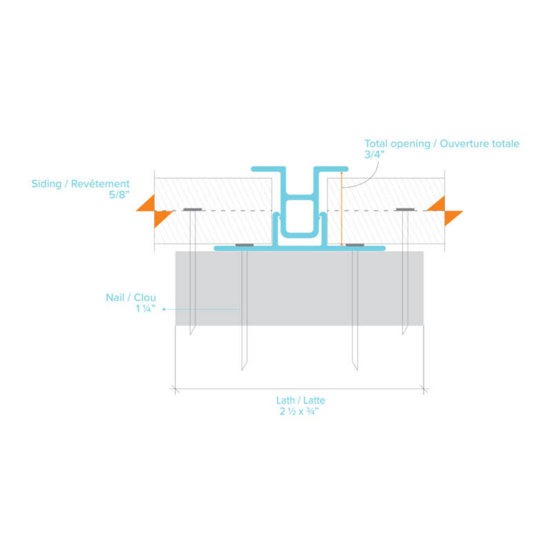V220 Vertical clip trim for 3/4″ lap Hardieplank